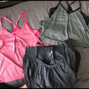 BUNDLE Workout Tanks with Sports Bra Attached